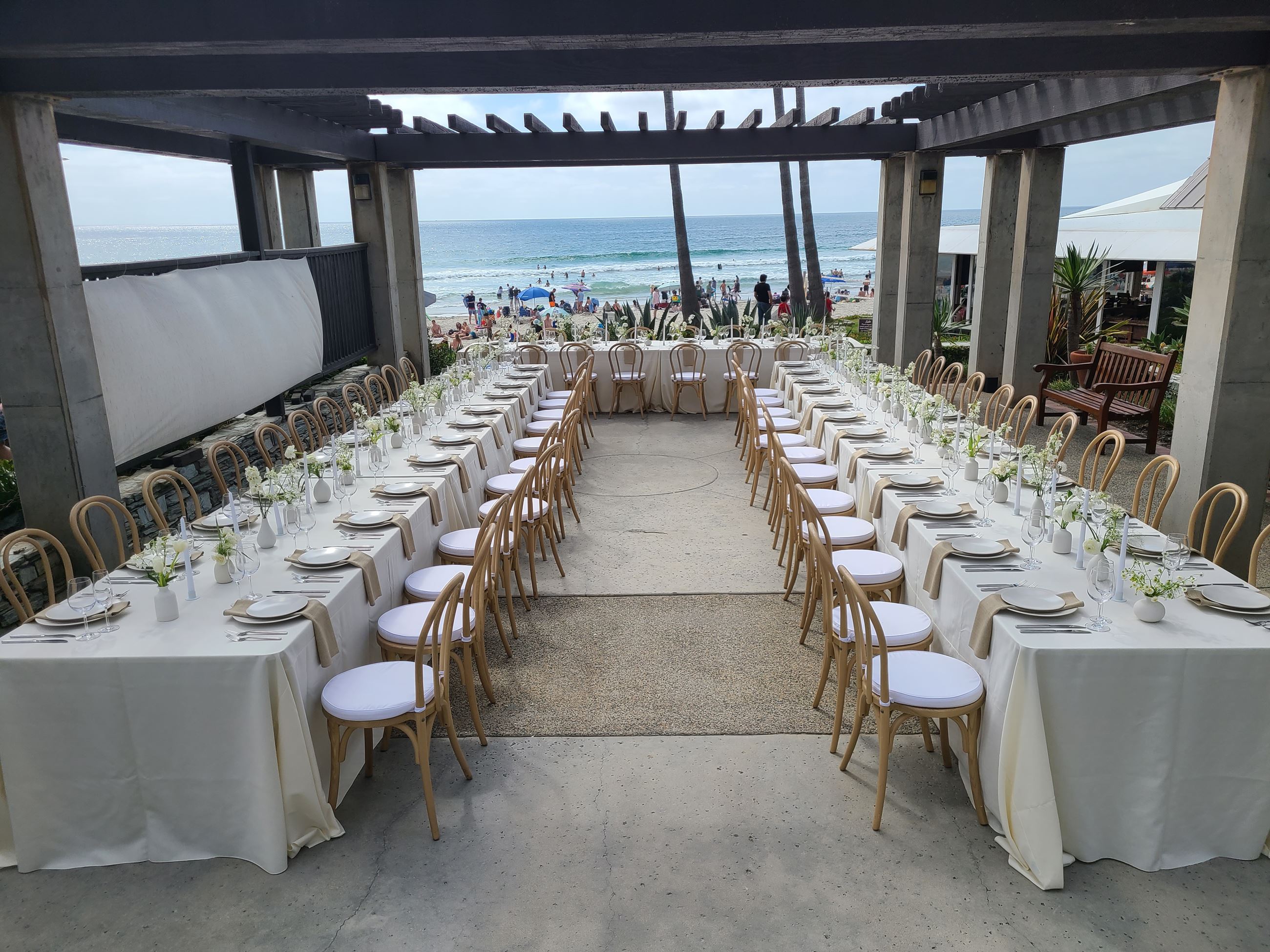 Dining Outside Farm Tables