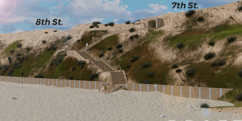 Undercrossing at 7th–8th Street – Stairs to the Beach