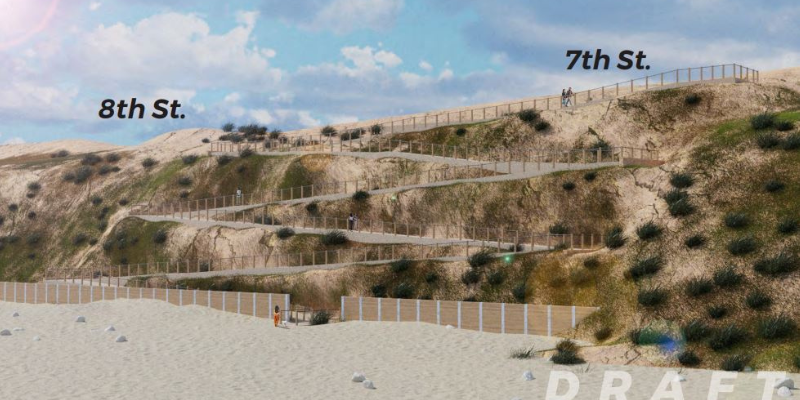 At-Grade Crossing at 7th–8th Street – Ramps to the Beach