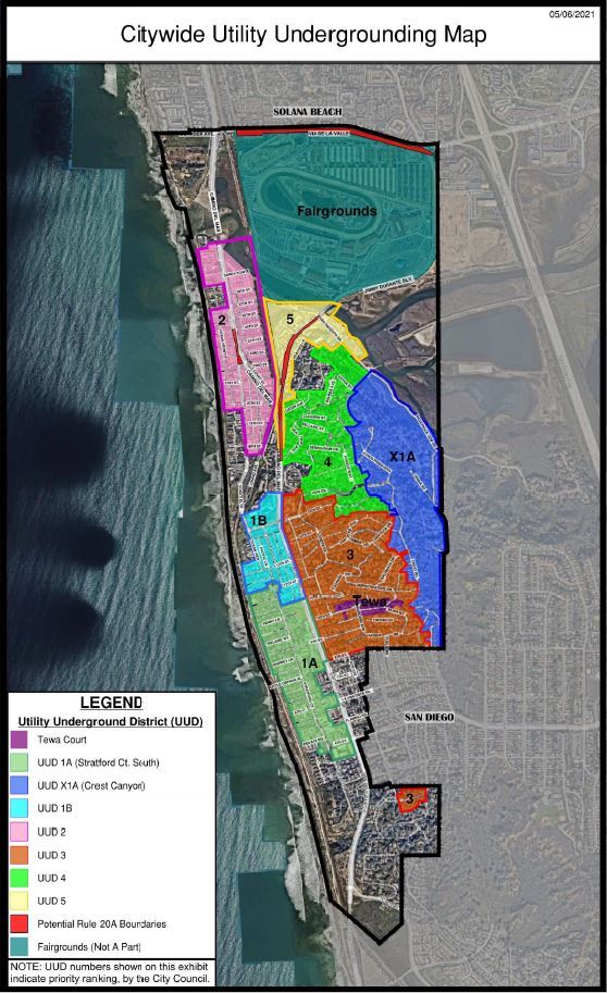 Utility Undergrounding map
